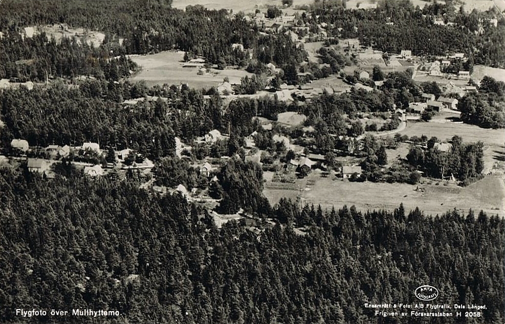 Örebro, Flygfoto över Mullhyttemo 1953