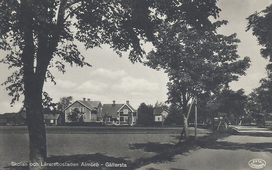 Örebro, Skolan och Lärarebostaden Almbro - Gällersta 1949