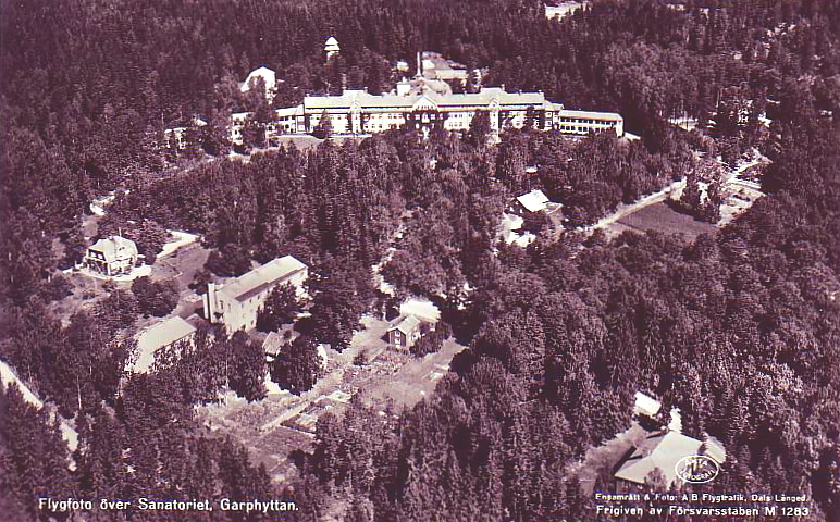 Örebro, Flygfoto över Sanatoriet Garphyttan 1952