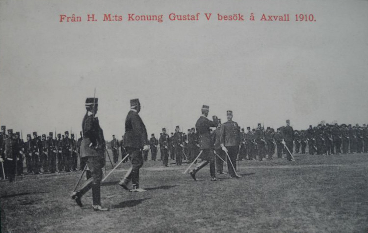 Gustav V på besök Axvall 1910