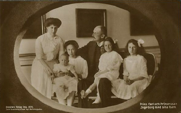 Ingeborg, Margaretha,  Carl, Carl, Astrid och Märta