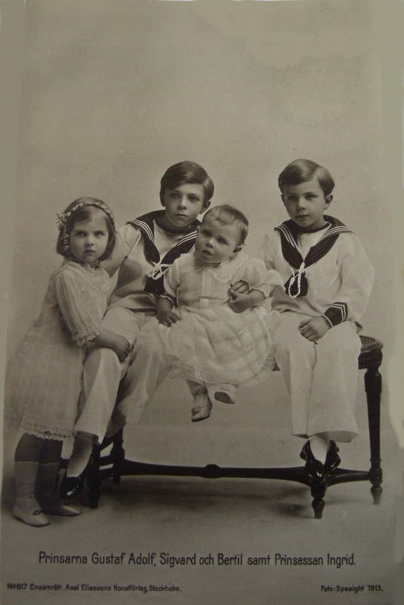 Ingrid, Gustaf Adolf, Bertil och Sigvard