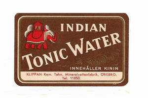 Örebro Bryggeri, Klippan kem Tekn Mieralvattenfabrik, Indian Tonic Water