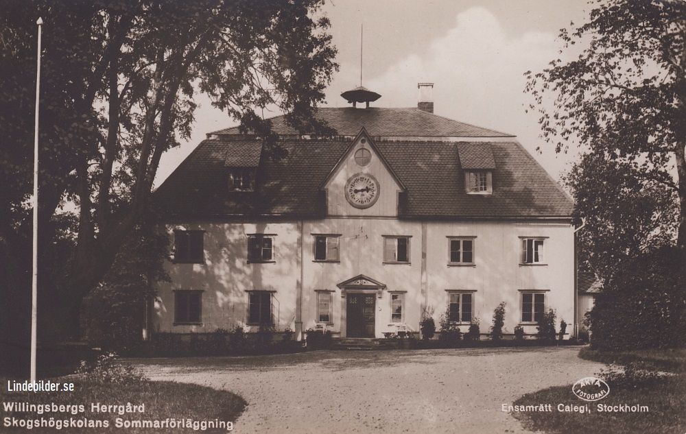 Karlskoga Willingsbergs Herrgård, Skogshögskolans Sommarförläggning