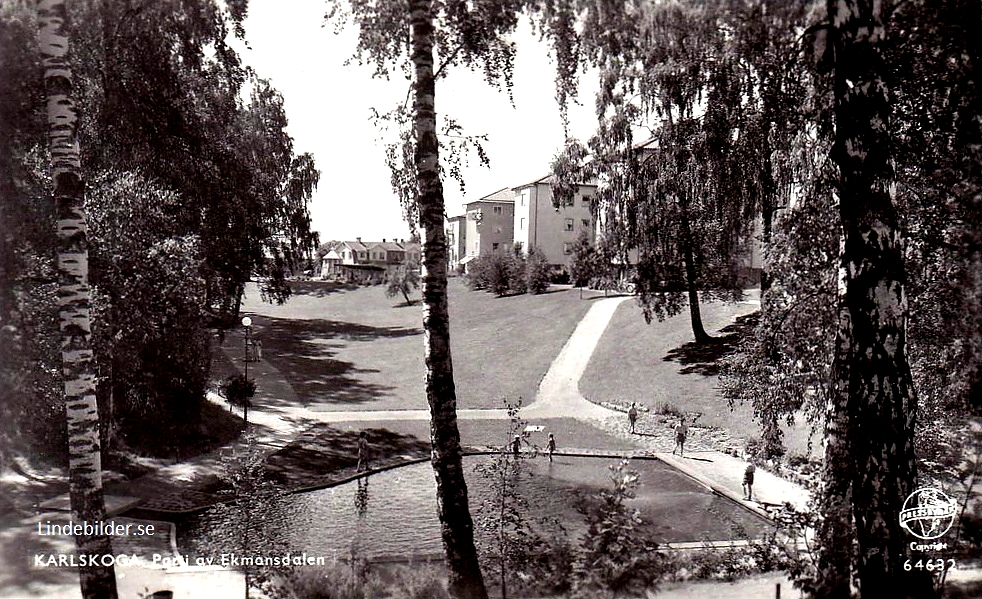 Karlskoga, Parti av Ekmansdalen 1958