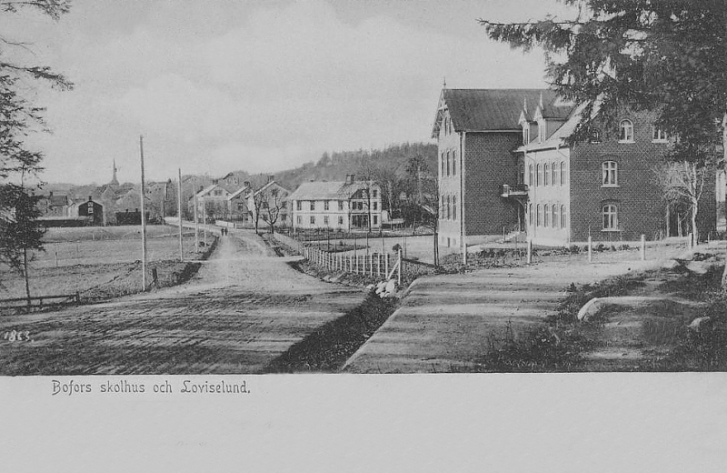 Karlskoga, Bofors Skolhus och Lovisleund 1905