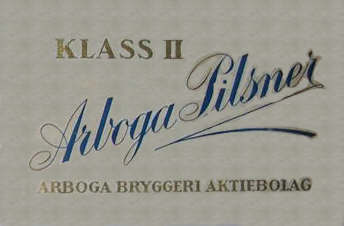 Arboga Bryggeri Aktiebolag Pilsner Klass II