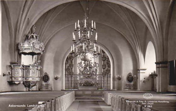 Askersund LandsKyrka Interiör 1906