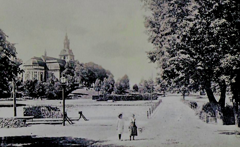 Askersund, Hamnen och Landskyrkan 1912