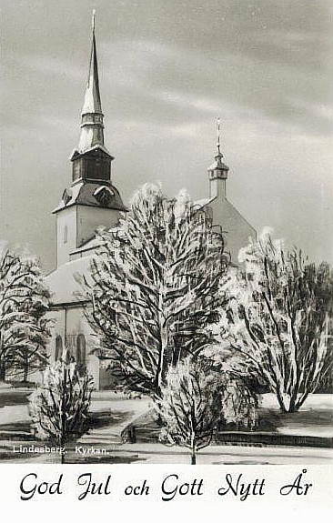 Lindesberg, God Jul och Gott Nytt år 1952