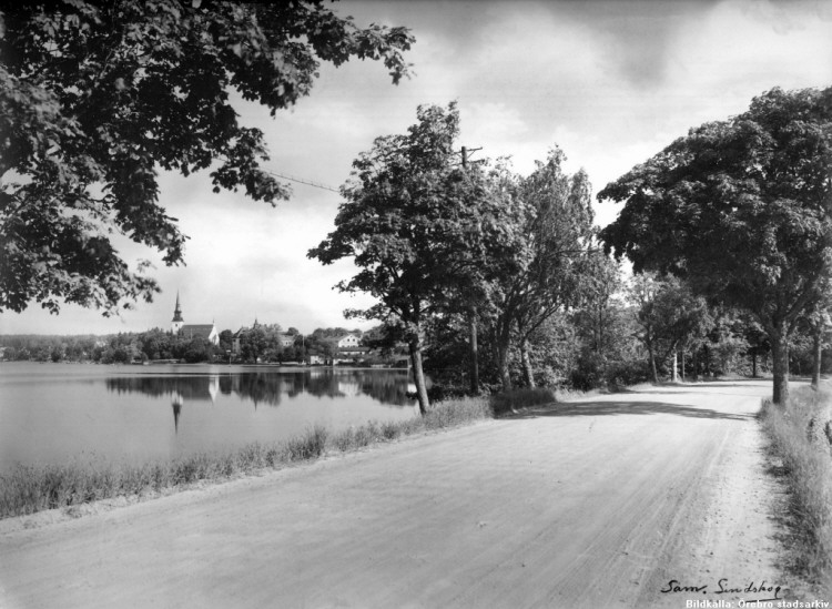 Linde vy mot Kyrkan 1930