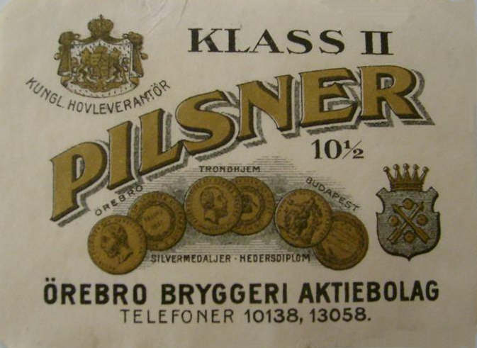 Örebro Bryggeri Pilsner Klass II