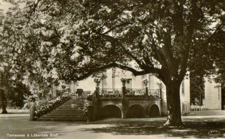 Löberöd Slott, Terassen 1946