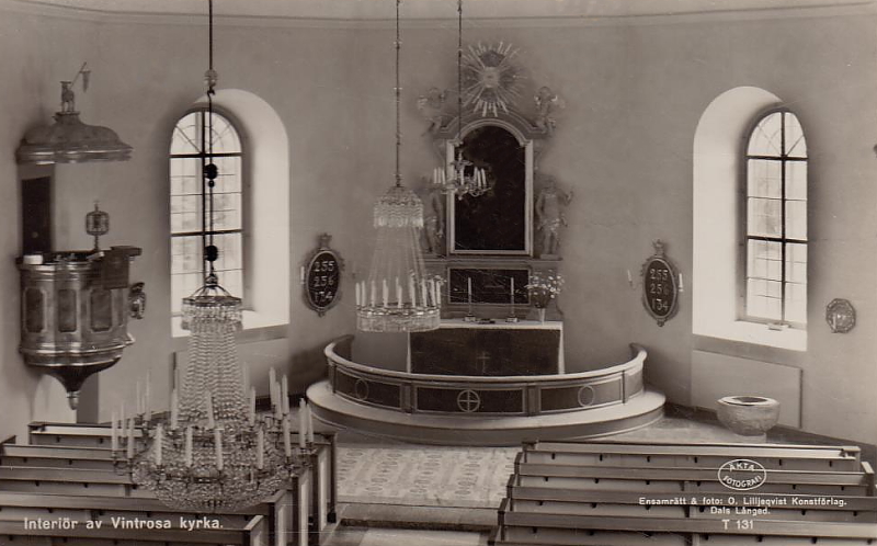 Interiör av Vintrosa Kyrka