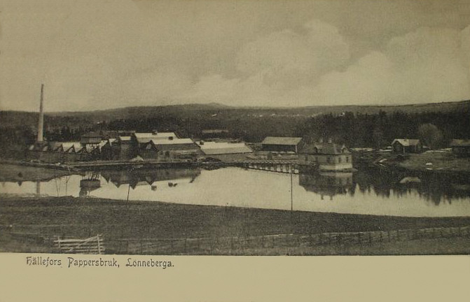 Hällefors Pappersbruk Lönneberga 1906