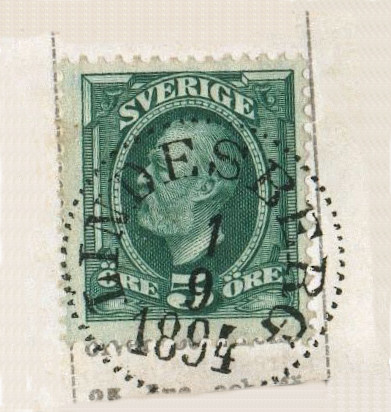 Lindesberg Frimärke 1/9 1894
