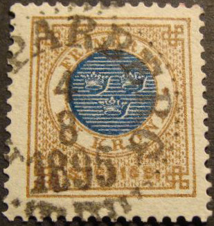 Kopparbergs Frimärke 4/8 1895