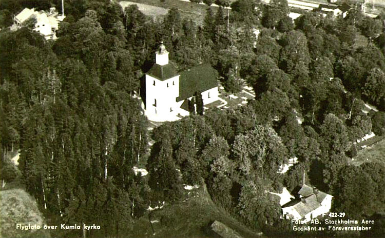 Kumla Kyrka, Flygfoto över