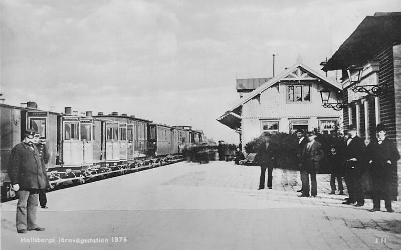 Hallsberg Järnvägsstationen 1876