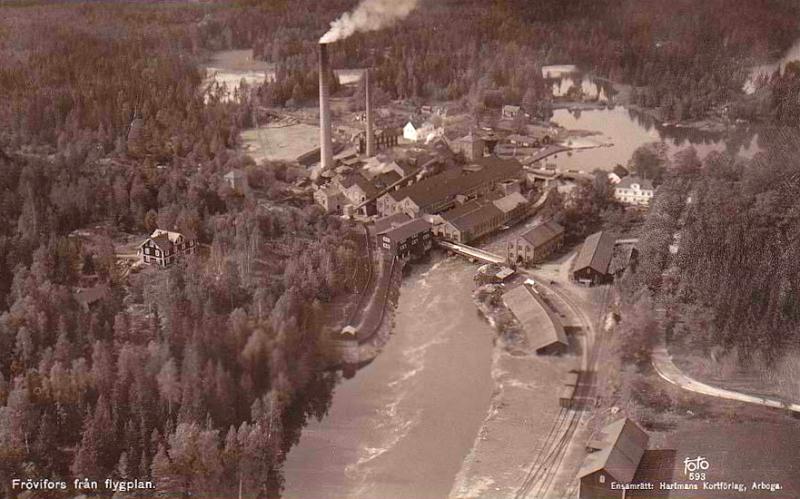 Frövifors från flygplan 1940