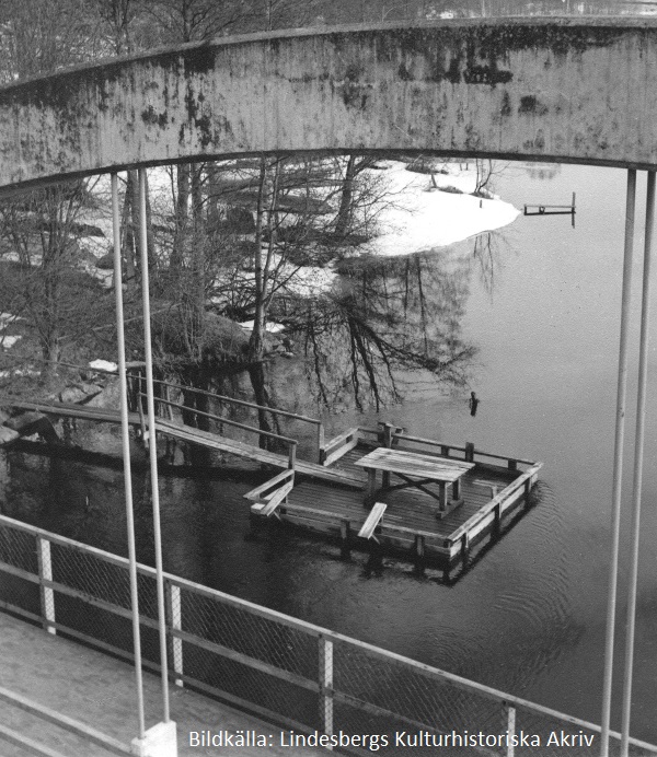 Lindesberg, Prästbron  Klappbryggan 1952