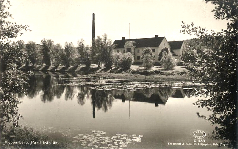 Kopparberg. Parti från Ån 1940