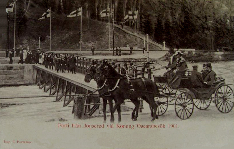 Parti från Jonsered vid Konung Oscarsbesök 1901