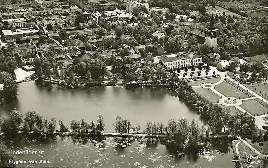 Flygfoto från Sala 1944