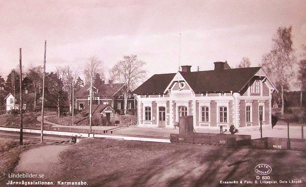 Järnvägsstationen. Karmansbo