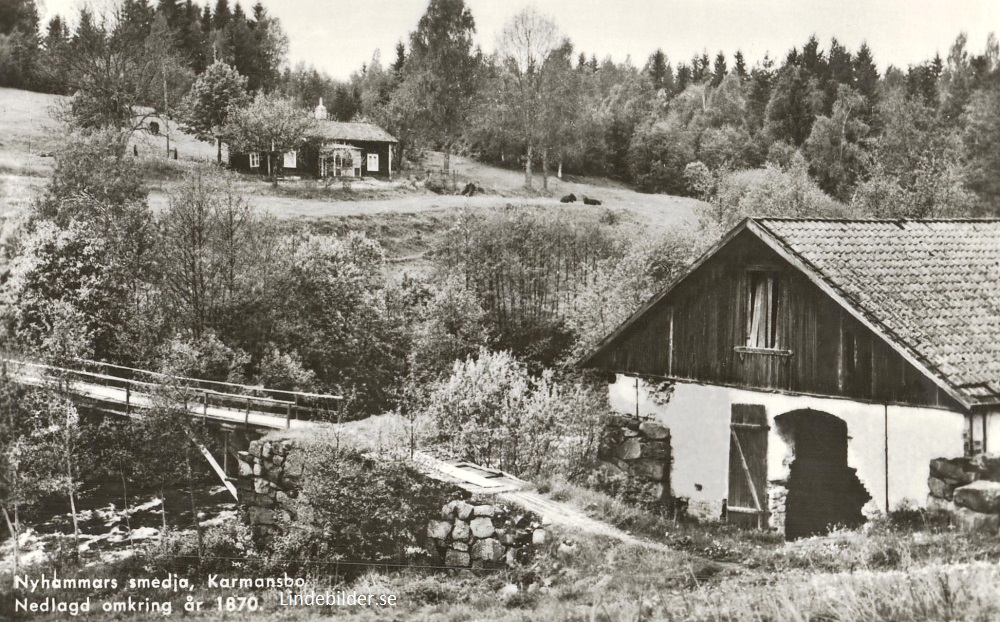 Nyhammars Smedja, Karmansbo. Nedlagd omkring år 1870