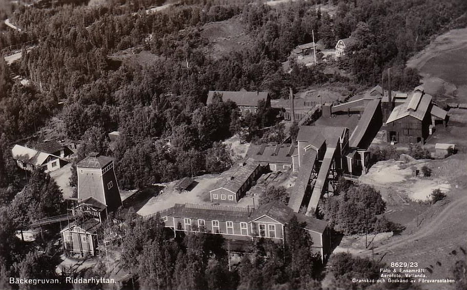 Skinnskatteberg, Bäckegruvan, Riddarhyttan