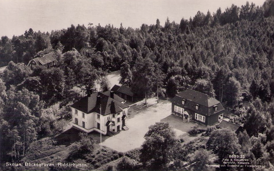 Skinnskatteberg, Riddarhyttan Bäckegruvan Skola 1951