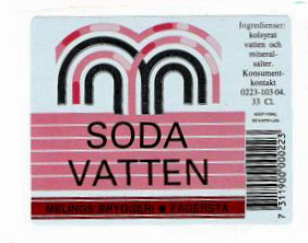 Fagersta Melings Bryggeri AB, Soda Vatten