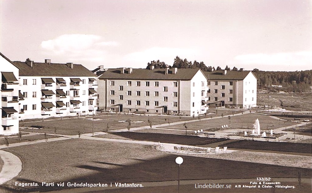 Fagersta. Parti vid Gröndalsparken i Västanfors