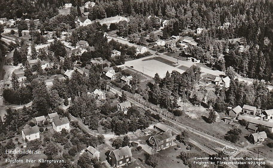 Norberg, Flygfoto över Kärrgruvan 1958