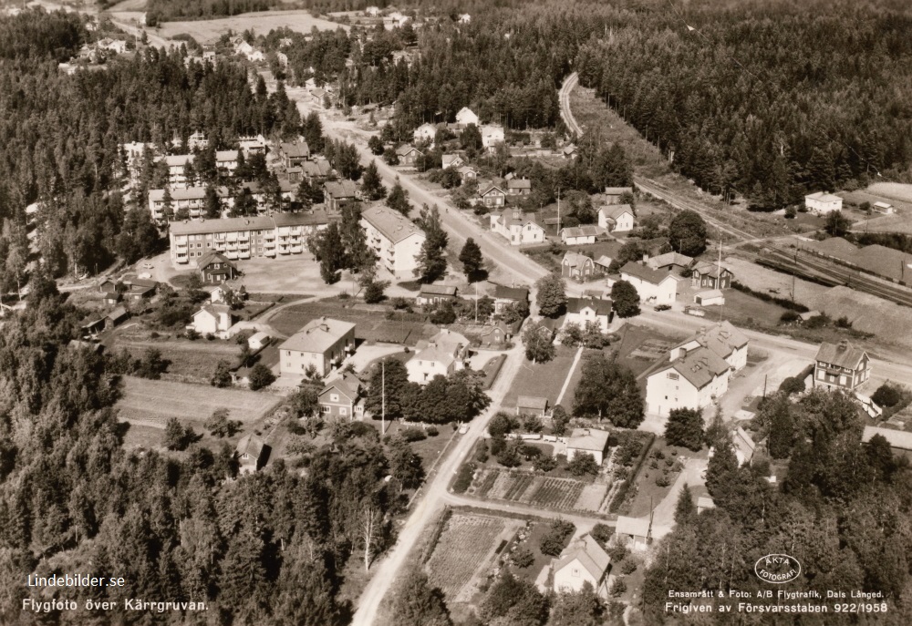 Norberg, Flygfoto över Kärrgruvan 1958