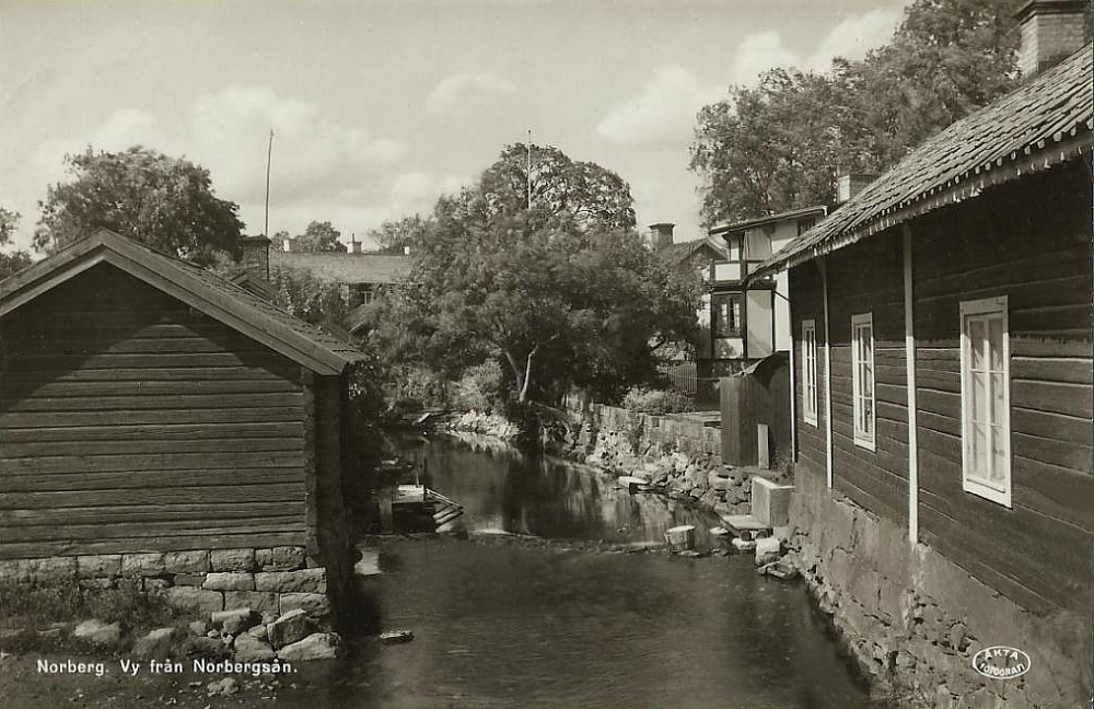 Norberg, Vy från Norbergsån 1952