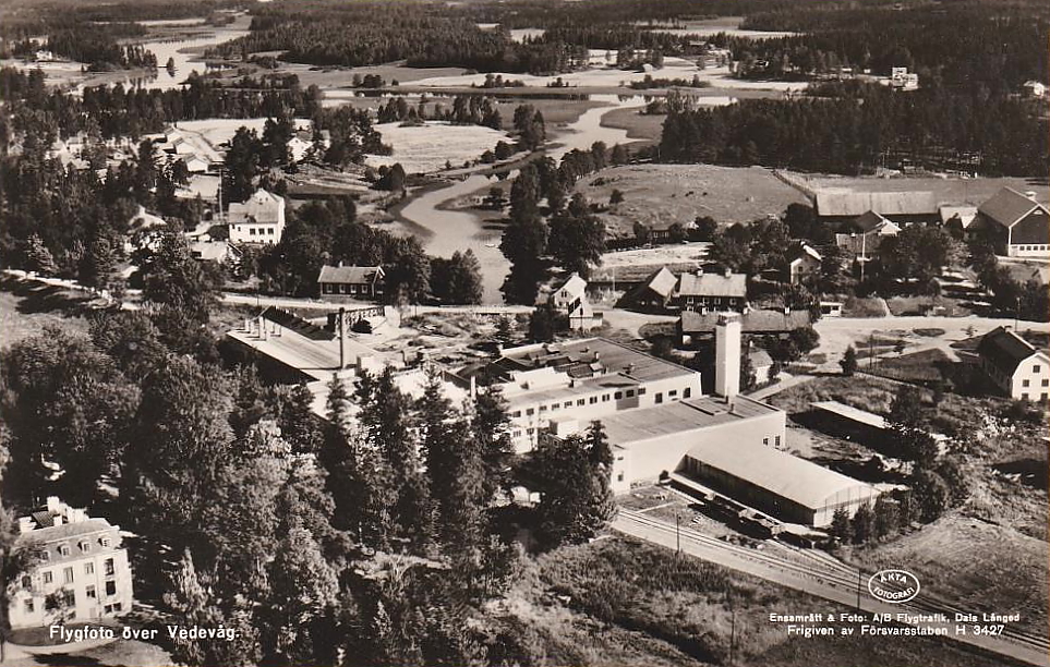 Flygfoto över Vedevåg