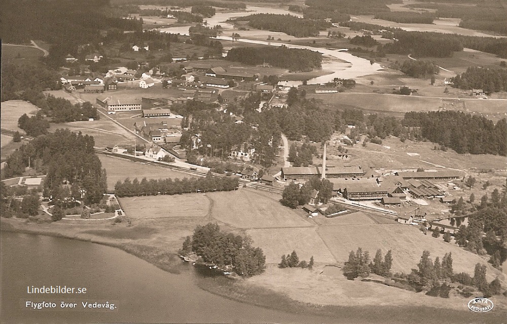 Flygfoto över Vedevåg