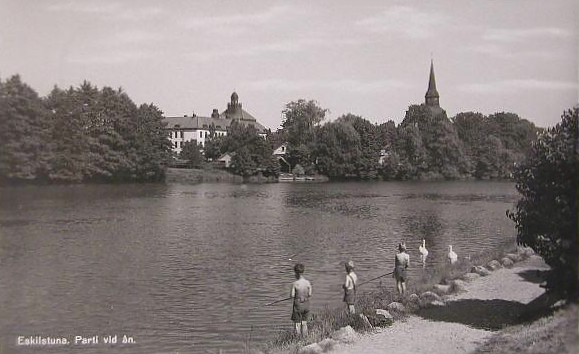 Eskilstuna, Parti vid Ån 1952