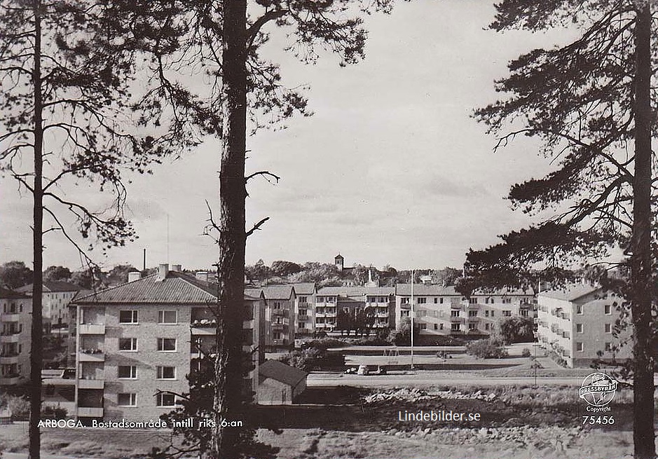 Arboga, Bostadsområde intill riks 6:an  1960