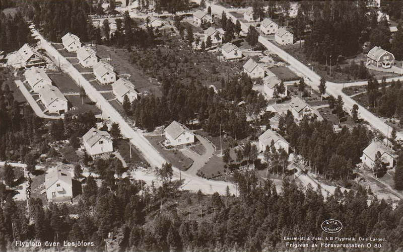 Filipstad, Flygfoto över Lesjöfors 1953