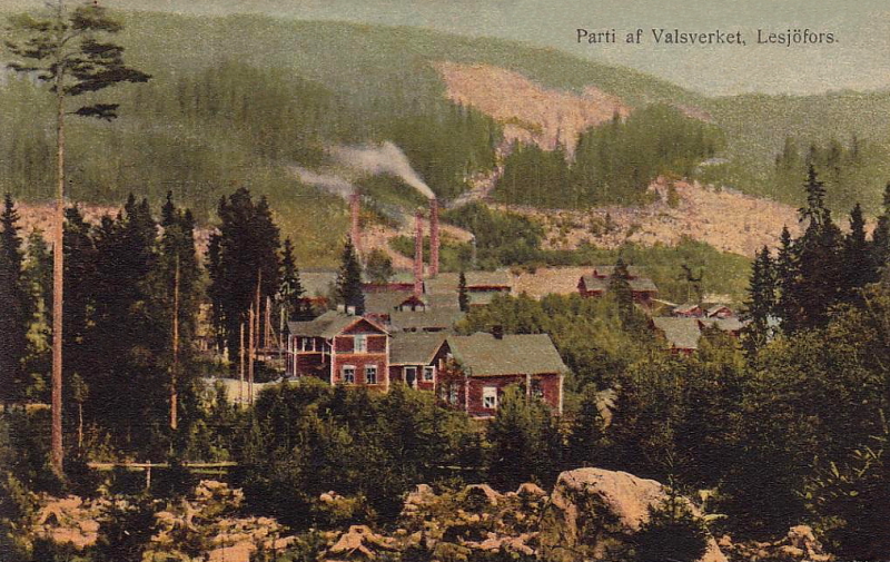Filipstad, Lesjöfors, Parti af Valsverket 1920