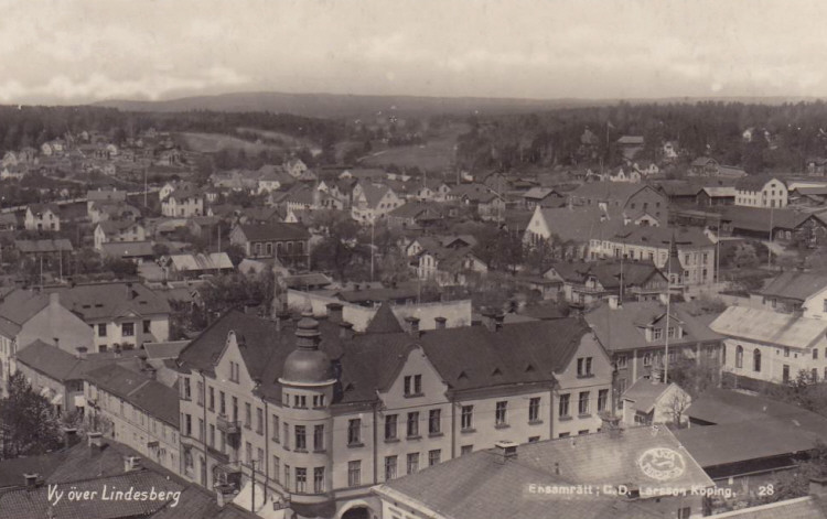 Vy över Lindesberg 1929