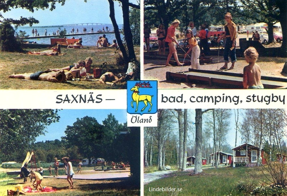 Öland, Saxnäs bad, camping Stugby   Vykort