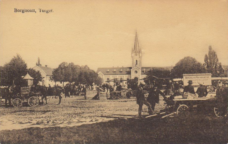 Öland, Borgholm Torget 1915