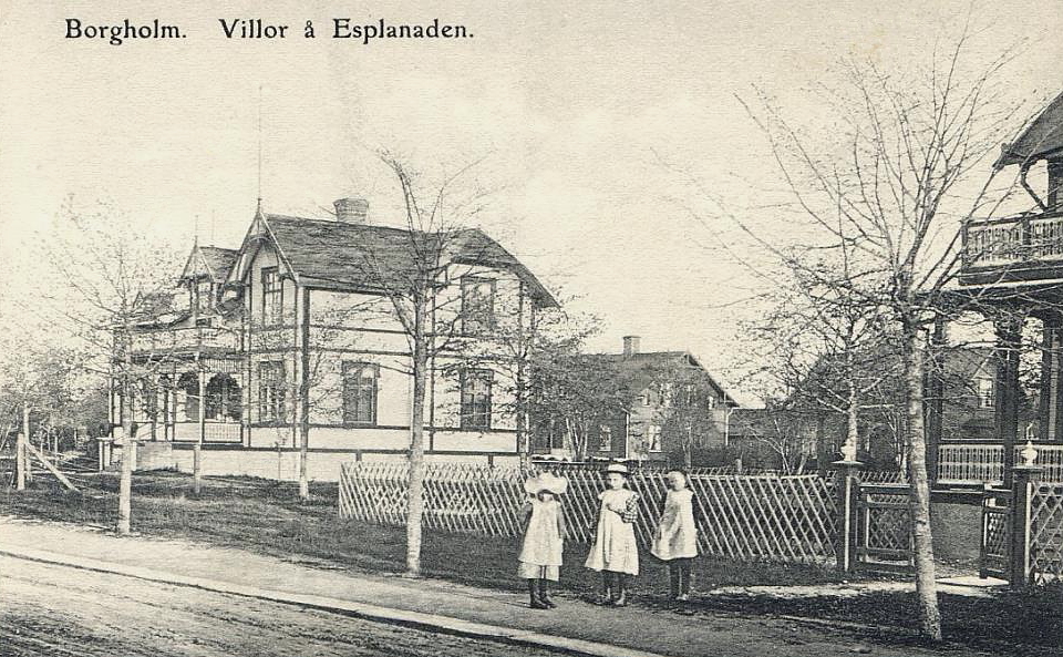 Öland, Borgholm Villor Å Esplanaden 1910