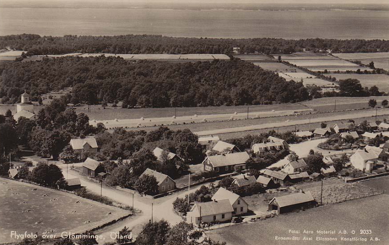 Öland, Flygfoto över Glömminge 1938