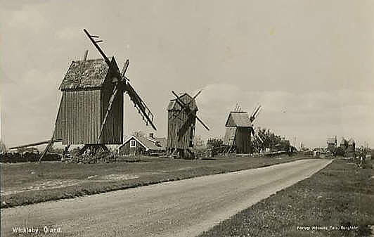 Öland, Mörbylånga.Wickleby Kvarnar 1950