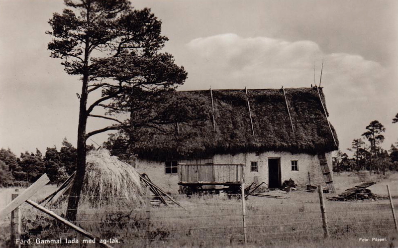 Gotland, Fårö Gammal lada med ag-tak 1947